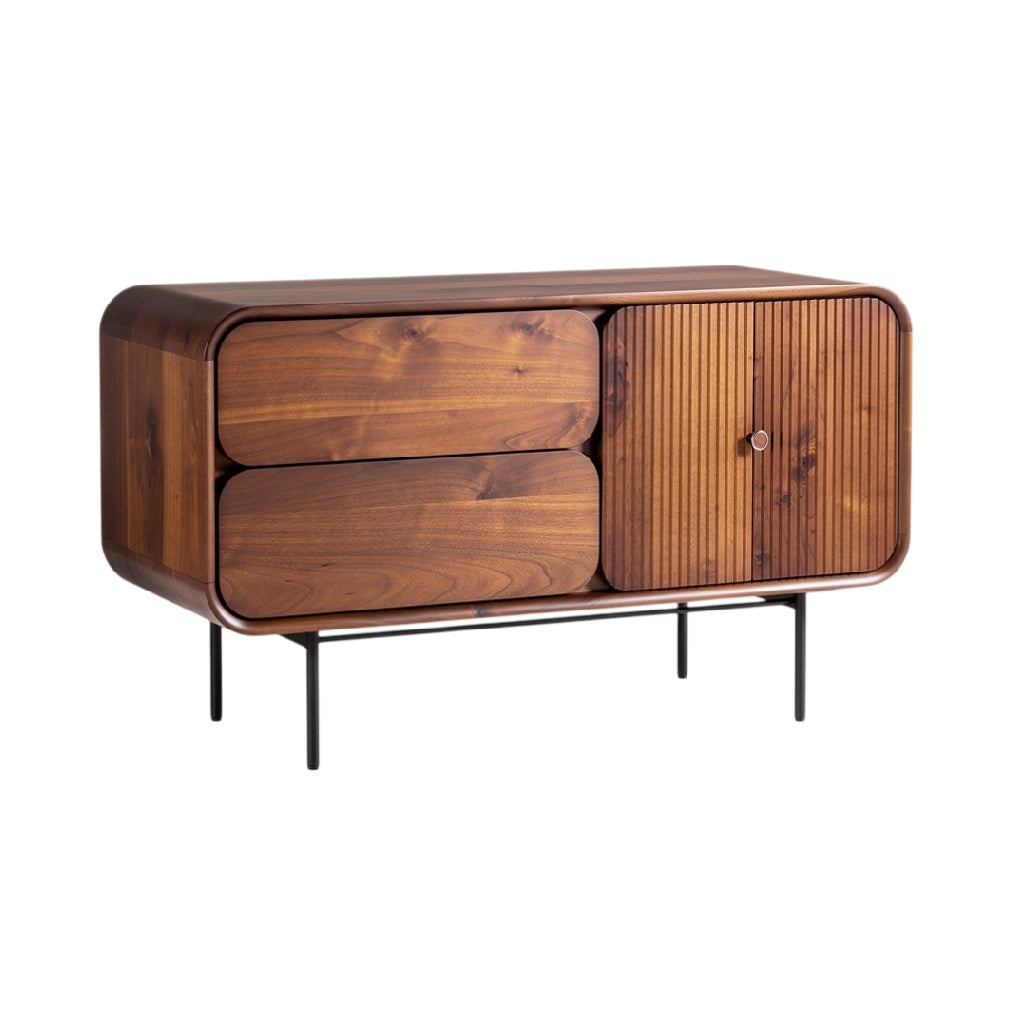 **Titre technique : Meuble console en bois avec tiroirs et finition classique**